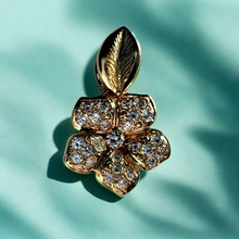 Load image into Gallery viewer,  Pua’ahi Fire Flower Diamond Pendant in 14K Yellow Gold
