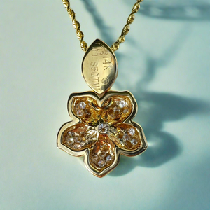 Back of Hawaiian Diamond Flower Pendant 