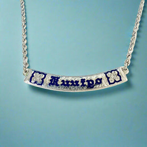 Flowers with Diamonds Hawaiian "Kuuipo" Necklace in 14K White Gold