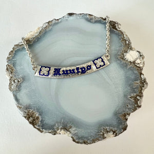 Flowers with Diamonds Hawaiian "Kuuipo" Necklace in 14K White Gold