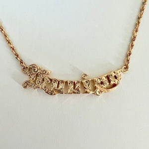 Old English "Kuuipo" Necklace in 14K Yellow Gold