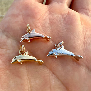 Dolphin charms in 14K gold