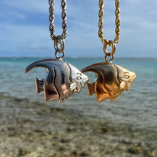 Load image into Gallery viewer, Angel Fish Charm Pendant in 14K Yellow or White Gold

