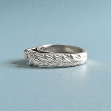 Load image into Gallery viewer, Shiny Maile 4mm French Mount Solitaire Ring with .23ct Diamond in 14K White Gold in size 6 5/8
