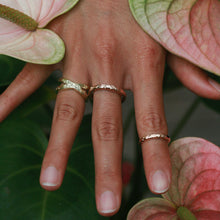 Load image into Gallery viewer, Gold Hawaiian rings on a woman&#39;s hand
