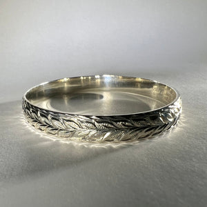 Sterling Silver Engraved Hawaiian Bracelet 