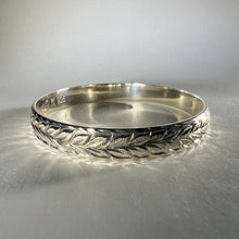 Load image into Gallery viewer, Hawaiian Sterling Silver Bangle Bracelet with engraving

