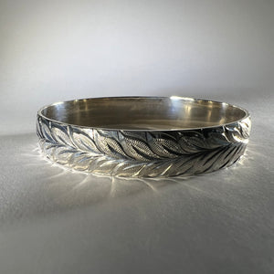 Hawaiian Sterling Silver Bracelet with Maile