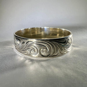 Staring Silver Hawaiian Bracelet with engraving