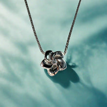 Load image into Gallery viewer, Platinum Hawaiian Plumeria Slider Necklace w/ Diamond
