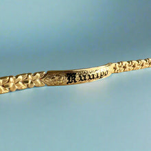 Load image into Gallery viewer, 6mm &quot;Kuuipo&quot; Hawaiian Plumeria Link Bracelet in 14K Yellow Gold
