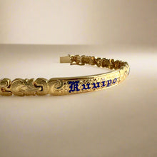 Load image into Gallery viewer, Old English 6mm &quot;Kuuipo&quot; Hawaiian Link Bracelet in 14K Yellow Gold
