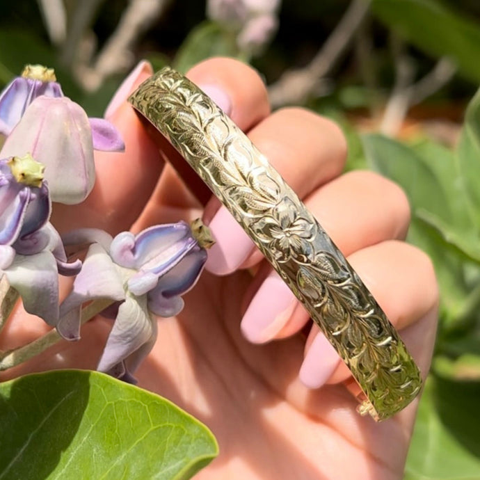 10mm Hawaiian engraved bracelet
