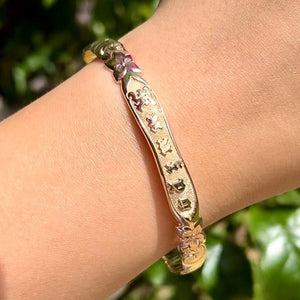 Gold Hawaiian name bangle