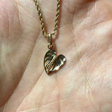 Load image into Gallery viewer, Small Anthurium Flower Pendant in 14K Yellow Gold
