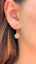 Load image into Gallery viewer, Hawaiian Hibiscus Hibiscus Dangle Earrings in 14K Pink Gold
