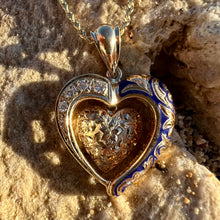 Load image into Gallery viewer, Ali&#39;i Heart Pendant w/ Five Diamonds in 14K Yellow Gold
