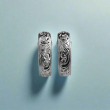 Load image into Gallery viewer, Half Hoop Old English 6mm French Clip Earrings in 14K White Gold
