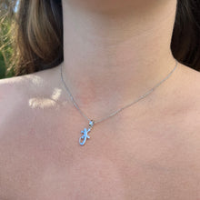 Load image into Gallery viewer, Gecko Pendant in 14K Pink or 14K White Gold
