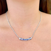 Load image into Gallery viewer, Model wearing Flowers with Diamonds Hawaiian &quot;Kuuipo&quot; Necklace in 14K White Gold
