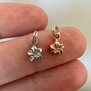 Hawaiian Jewelry flower charms in gold 