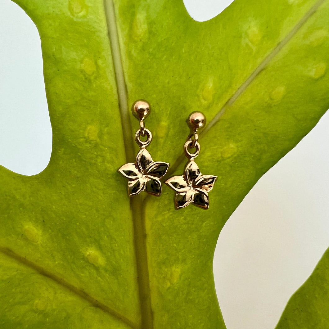 Flat Plumeria Earrings 