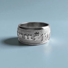 Load image into Gallery viewer, Raised Maile &amp; Plumeria 10mm &quot;Kuuipo&quot; Ring in 14K White Gold
