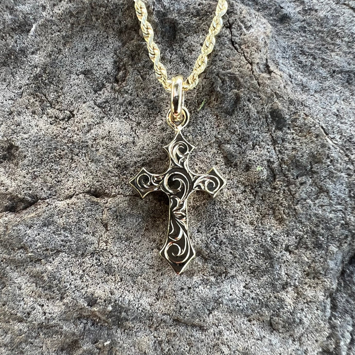 Hawaiian jewelry Small Byzantine Cross Pendant 
