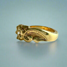 Load image into Gallery viewer, Something Romantic Hawaiian Flower Ring with Diamond in 18K Yellow Gold
