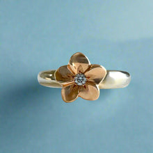 Load image into Gallery viewer, Two-tone Simply Romantic Ring with Diamond in 18K Pink &amp; White Gold
