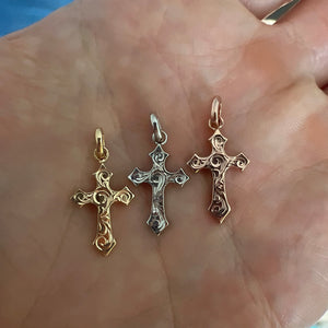 Byzantine Cross Pendant with Hawaiian engraving 