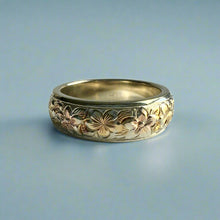 Load image into Gallery viewer, Multicolor Hawaiian Haku Leilani 6mm Ring in 14K Gold
