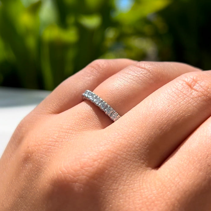 Diamond Ring Guard in Platinum in size 7