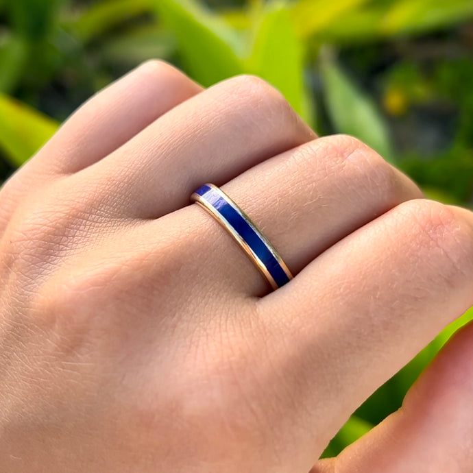 Ali'i 4mm Ring Band in 14K Yellow Gold in size 10