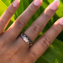 Load image into Gallery viewer, Ali&#39;i 8mm Tapered Ring with Diamonds in 14K Yellow Gold in size 8 3/4
