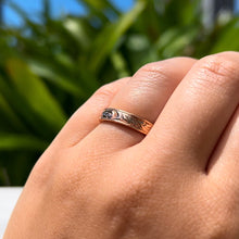 Load image into Gallery viewer, Shiny Old English 4mm Flat Ring in 14K Pink Gold in size 6 3/4
