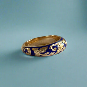 Ali'i 8mm Tapered Ring with Diamonds in 14K Yellow Gold in size 8 3/4
