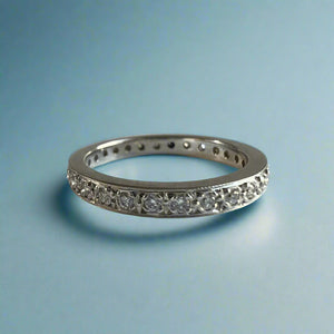 Diamond Ring Guard in 14K White Gold in size 5 3/8