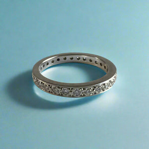 Diamond Ring Guard in 14K White Gold in size 5 3/8