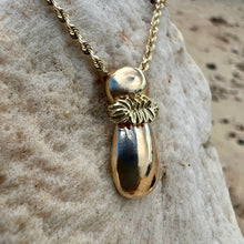 Load image into Gallery viewer, Hawaiian Two-Tone Ipu Pendant or Charm in 14K Yellow &amp; Green Gold
