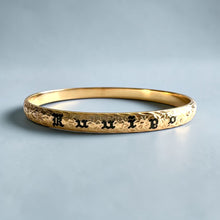 Load image into Gallery viewer, Maile &amp; Hibiscus 6mm "Kuuipo" Bangle Bracelet in 14K Yellow Gold in size 7 1/2
