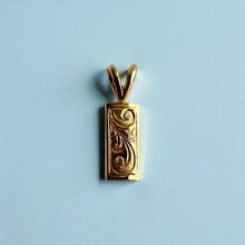 Load image into Gallery viewer, Old English Engraved 6mm x 1/2&quot; Pendant in 14K Yellow Gold
