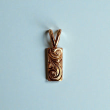 Load image into Gallery viewer, Old English Engraved 6mm x 1/2&quot; Pendant in 14K Pink Gold
