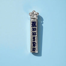 Load image into Gallery viewer, Flower on Top &quot;Kuuipo&quot; 6mm x 1&quot; Pendant in 14K White Gold
