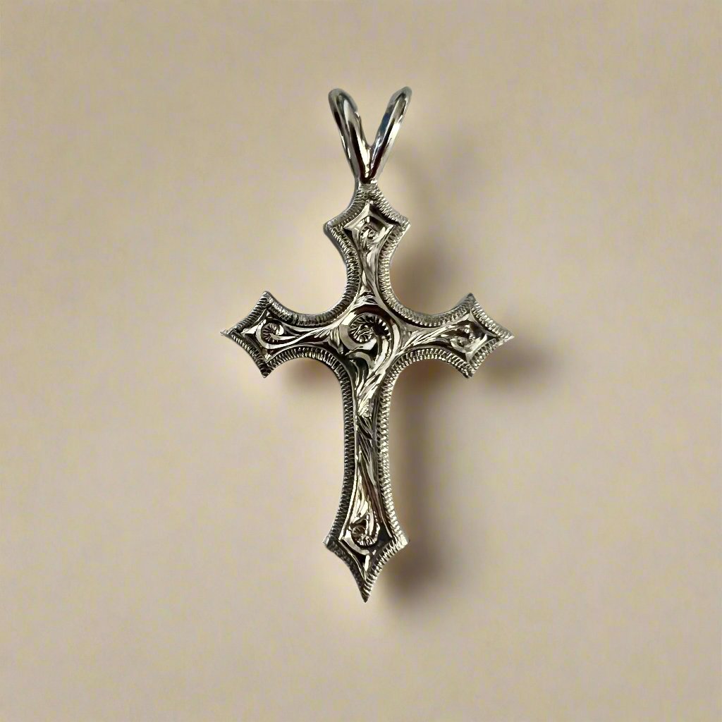 Medium Byzantine Cross Pendant in 14K or 18K Gold 18K Yellow Gold