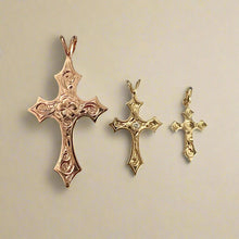 Load image into Gallery viewer, Hawaiian Cross Pendants in 14k Gold
