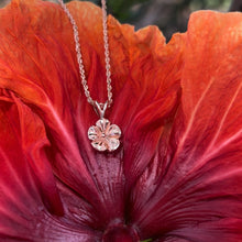 Load image into Gallery viewer, Single Hawaiian Hibiscus Pendant in Platinum, 18K or 14K Gold
