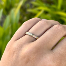 Load image into Gallery viewer, Multicolor Hawaiian Haku Leilani 3mm Ring in 14K Gold
