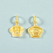 Load image into Gallery viewer, Iolani Palace Puff Crown Pendant in 14K Yellow Gold
