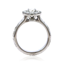 Load image into Gallery viewer, Side view of Hawaiian Engagement ring with diamonds
